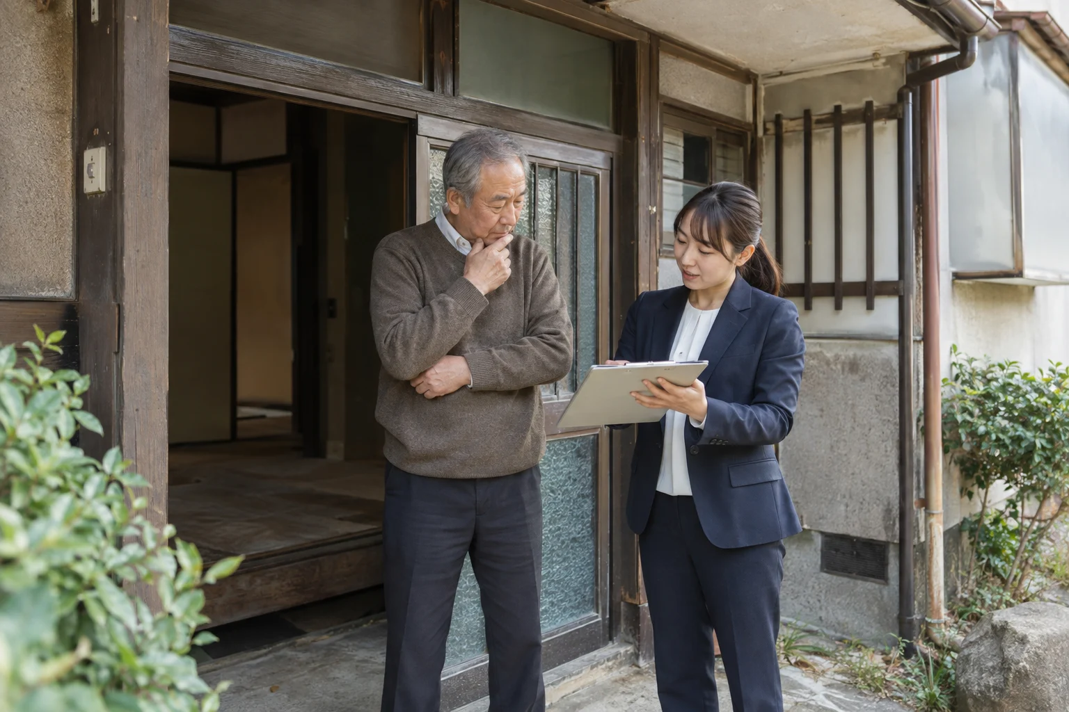 所有者と担当者の打ち合わせイメージ